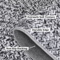thumbnail image 2 of Memoryfield 2' x 8' Modern Braided Runner Rug, Washable Floor Cover, Non-Slip Stain-Resistant Soft Rug for Kitchen Bedroom Entryway, Gray, 2 of 9