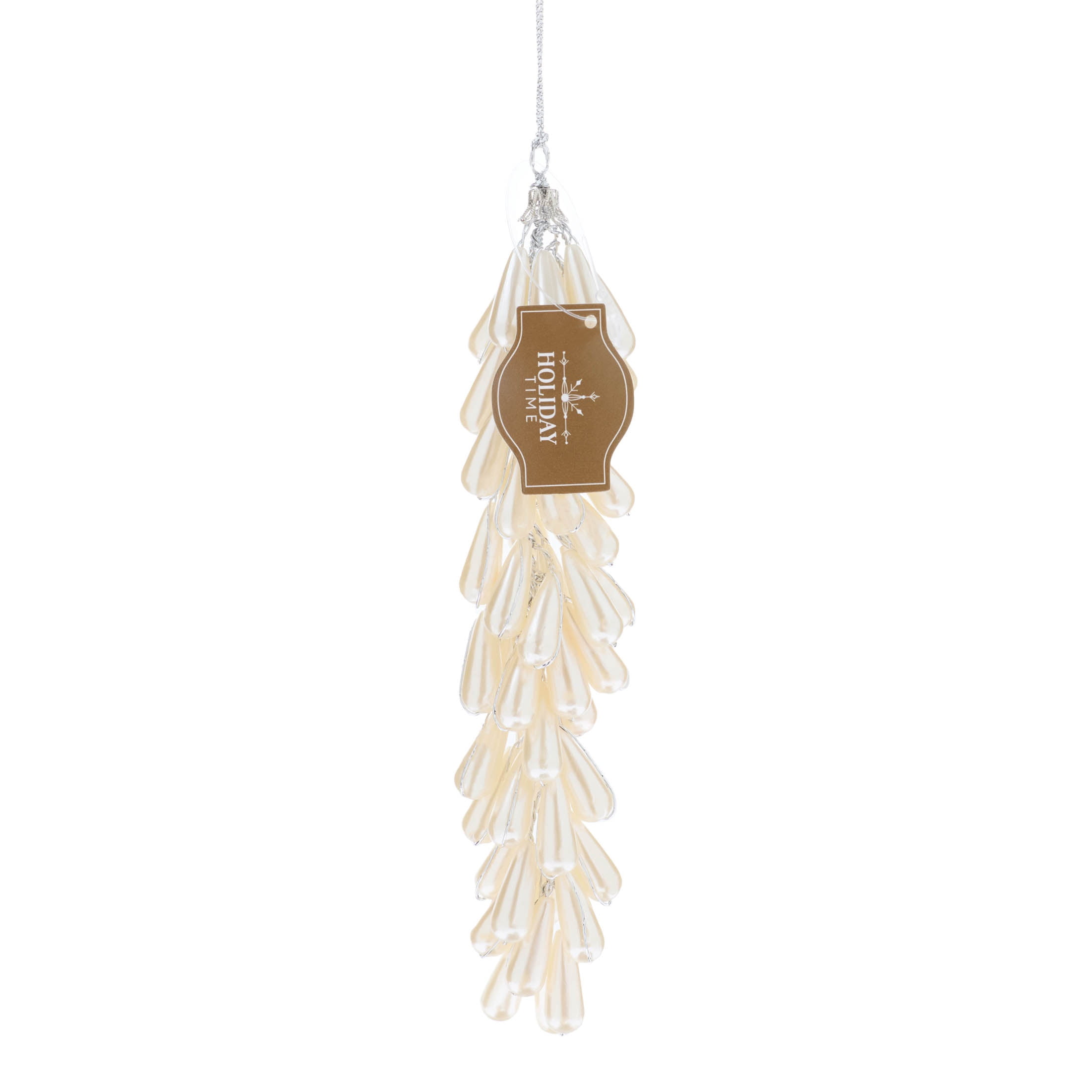 White Pearl String Christmas Ornament, 7", by Holiday Time