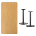 thumbnail image 3 of Flash Furniture 30'' x 60'' Rectangular Natural Laminate Table Top with 18'' Round Table Height Bases, 3 of 3