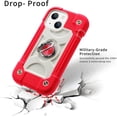 thumbnail image 3 of Compatible avec iPhone 13 Mini/iPhone 12 Mini Étui 5.4 Pouces avec Support Anneau Rotatif 360° Intégré, Protection Complète de Qualité Militaire Robuste. (Rose Vif), 3 of 5