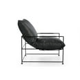 thumbnail image 4 of Taran Designs Kenneth Upholstered Metal Accent Chair in Black, 4 of 6