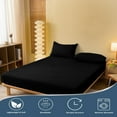 thumbnail image 2 of ABORN 3PC Bedsheet 800 Thread Count 100% Egyptian Cotton 8" Deep Pocket Black, Queen XL, 2 of 7