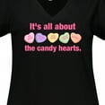 thumbnail image 4 of Inktastic Candy Hearts Ii Women's Plus Size V-Neck T-Shirt, 4 of 5