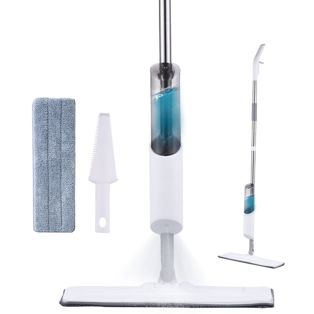 Trapeador en aerosol para limpieza de pisos, trapeador para polvo seco y húmedo con giro de 360 grados, recargable, 270ml