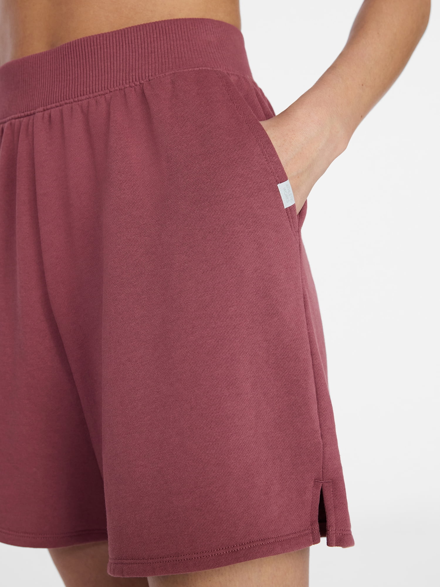 Athletic Works Women's Mineral Wash French Terry Shorts, Sizes XS-4X