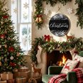 thumbnail image 2 of Welcome Sign for Front Door, Merry Christmas Round Metal Wall Art Wreaths, Winter Snowflake Xmas Black Outdoor Indoor Wall Hanging Sign for Porch Decor Housewarming Gifts 11.8 Inch, 2 of 8
