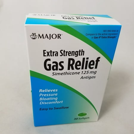 Major Extra Strength Gas Relief Softgels, 125mg, 30ct