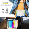 thumbnail image 6 of FJLBDE Case for iPad (A16) 11th/10th Generation 11 inch/10.9 inch 2025/2022 with 360 Kickstand, Shoulder Strap Carrying Protective Cover, Multicolor Blue, 6 of 6