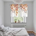 thumbnail image 6 of 2 Panels Kitchen Tier Curtains 39 Inch Length, Orange Fall Leaves Grommets Window Treatment Curtain, Vintage Country Plants Pastoral Farm Thermal Curtains Drapes for Living Room/Bathroom, 6 of 9