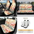 thumbnail image 2 of Yuyamidu Tulip Car Seat Covers Set with Steering Wheel Cover Seat Belt Covers Trash Bin Rear View Mirror Cover Butterfly Car Armrest Cover Cushion Coasters Gear Shift Knob Cover for Women, 14 PCS, 2 of 7