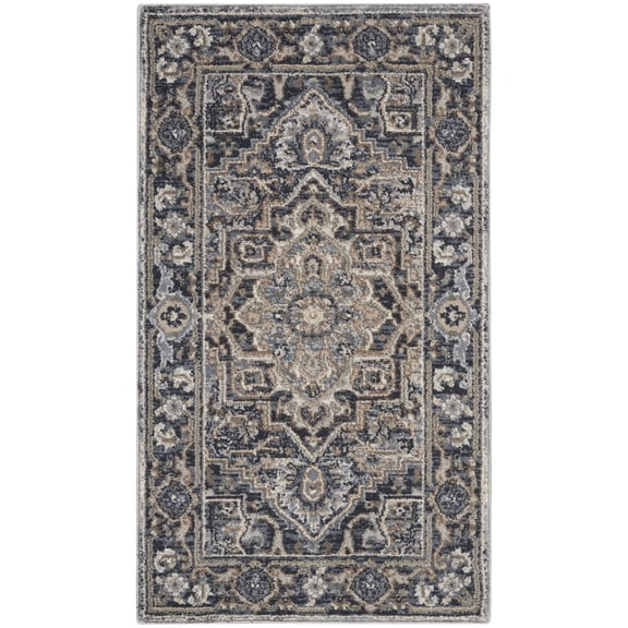 Nourison Home Moroccan Celebration Center Medallion Indoor Area Rug - 2'2" x 3'9" Navy