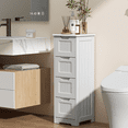 Aiho Free Standing Small Bathroom Furniture with 4 Drawers, Modern