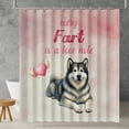 thumbnail image 2 of Every Fart is Love Note Alaskan Malamute Guilty Face Happy Valentine's Shower Curtain Alaska Mal Dog Lovers Gifts Waterproof Bathroom Bathtub Curtain - 01016, 2 of 5