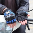 thumbnail image 2 of Guantes de seguridad anticaída para montar a caballo, de medio dedo, antideslizantes, resistentes al desgaste, para carreras de motociclismo y ciclismo, 2 of 5