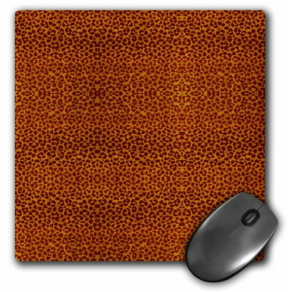 3dRose, Small Cheetah Orange n Rust Pattern, MousePad