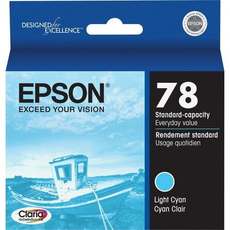 Epson  EPST078520S  Claria T078520 Light Cyan Ink Cartridge  1 Each Ink cartridge is designed for use with Epson Stylus Photo RX580  R260  R280  R380  RX595 and RX680 and Artisan 50. Claria Hi-Definition Inks provide true-to-life colors for printing your best shots. Quick-drying Claria inks make handling photos  worry-free  for sharing. Cartridge delivers durable photos that are smudge-resistant  scratch-resistant  water-resistant and fade-resistant. Epson Claria Original Ink Cartridge  1 Each (Quantity)