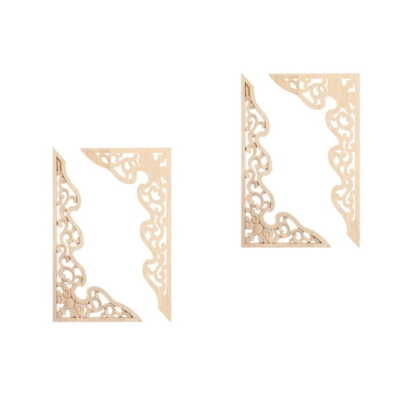 2 Count Decorative Mouldings for Furniture Decals Wrought Wood Carving Piece