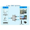 thumbnail image 3 of 5X Digital 2 Way Coaxial Cable Splitter 5-2400MHz, RG6 Compatible, Work with Analog/Digital TV Connections and Internet, 3 of 5