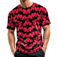 thumbnail image 3 of Halloween Shirts for Men Short Sleeve Round Neck Pumpkin Bat Print Pullovers Causal Loose Funny Tees, 3XL, 3 of 7