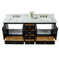 thumbnail image 5 of Ancerre Designs Audrey 72" Wood Bathroom Vanity Set in Black Onyx, 5 of 6