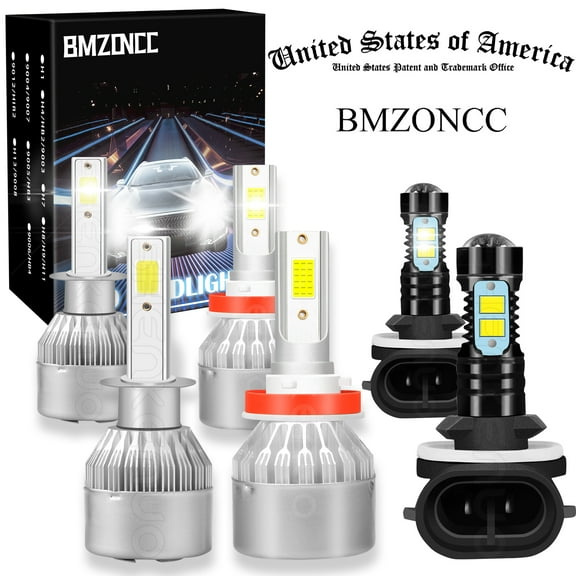 BMZONCC Fit for Kia Sorento 2011-2013 LED Headlight Bulbs,H1 H11 High beam and Low Beam and 881 Fog light Bulbs,Pack of 6
