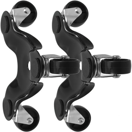 WORGEOUS  2 Pcs Furniture Moving Dolly Hardware Swivel Shopping Black