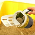 thumbnail image 4 of Cat Litter Scoop with Waste Holder | 3-in-1 Portable Kitty Poop Disposal Shovel | Includes Trash Can & Bag Storage Box | Lightweight Plastic | Gray Yellow Green | 25x14x11cm, 4 of 6