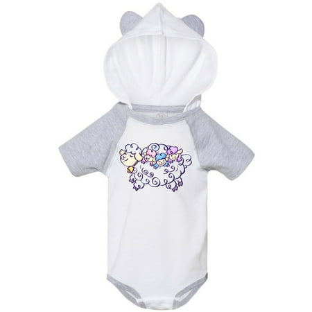 

Inktastic Fluffy Sheep Family Gift Baby Boy or Baby Girl Bodysuit