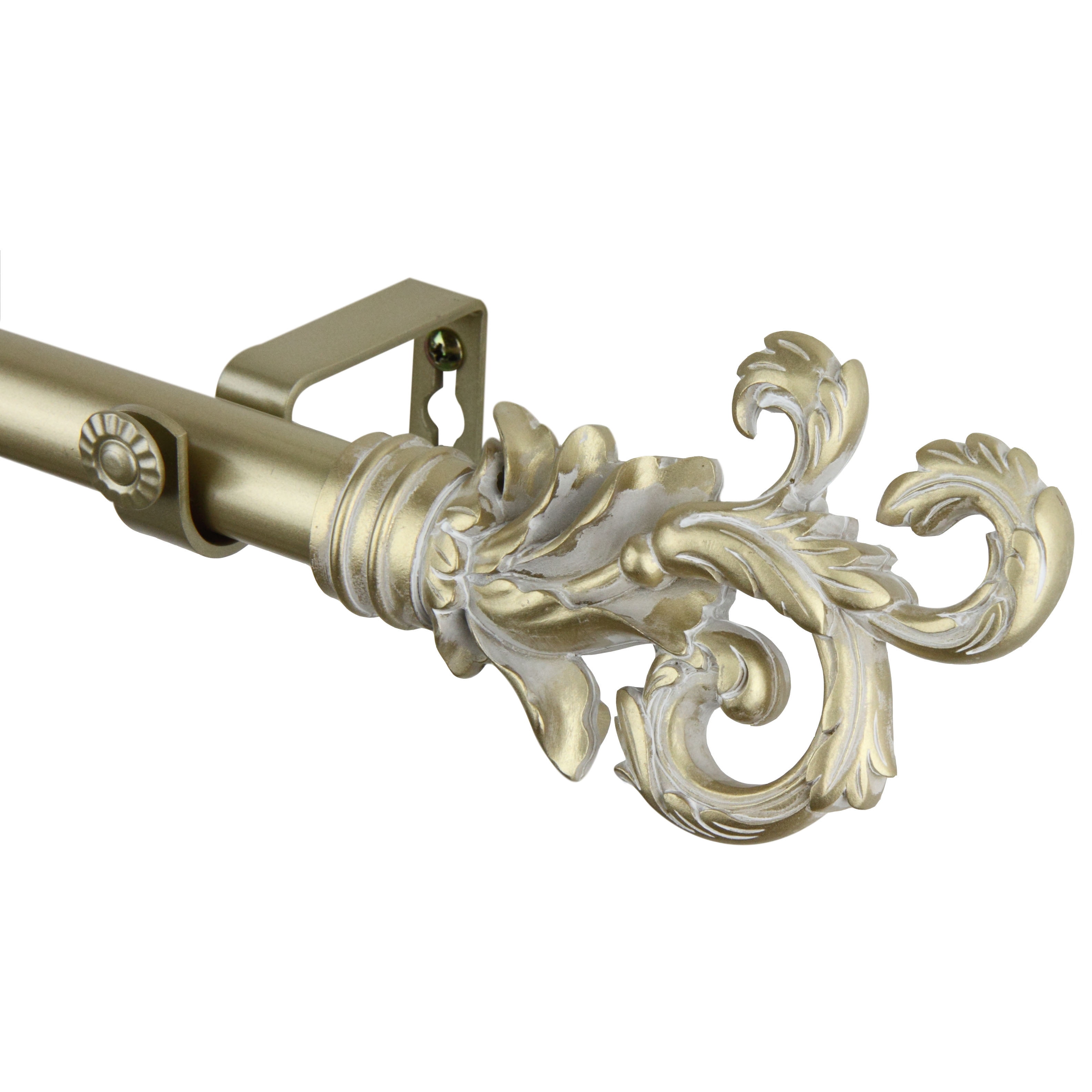 1" Dia Adjustable Paxe Curtain Rod 120-170 inch Light Gold