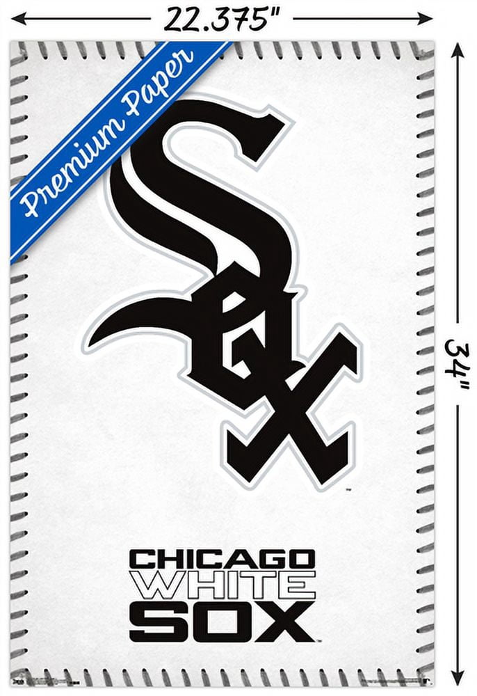MLB Chicago White Sox - Logo 17 Wall Poster with Push Pins, 22.375" x 34"