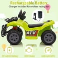 thumbnail image 6 of EastVita Kids Ride on Atv 4 Wheeler,6V Ride on Toy Car for Toddlers w/Music,1.8 Mph Max Speed, Wear-Resistant Wheels, Battery Powered Toddler Cars Green, 6 of 7