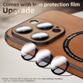 thumbnail image 5 of Funda magnética de cuero para teléfono móvil, protector de lente de vidrio a prueba de golpes de lujo para iPhone 15, 14, 13, 12, 11 Pro Max, 5 of 5