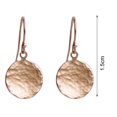 thumbnail image 5 of harmtty 1 Pair Dangle Earrings Uneven Plating Metal Round Sheet Hook Earrings for Banquet Party Wedding Prom, 5 of 7