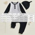 thumbnail image 3 of Kaprioy Baby Boy Romper Baby Boys Girls 3PCS Waffle Knit Outfit Set, Long Sleeve Romper+Drawstring Elastic Pants+Hat, 3 of 4