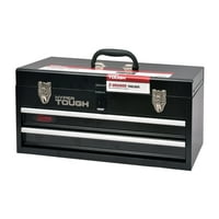 HyperTough Black 20 in. 2-Drawer Metal Tool Box