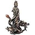 thumbnail image 3 of Bronze Kuan Yin with Dragon Buddhism Display Statue, 3 of 3
