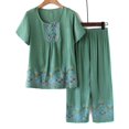 thumbnail image 2 of Black and Friday Deals 2023 Clearance under $5 JINMGG Two Piece Outfits Women, 2023 Fashion Fall Clearance Women Summer Pullover Printing Casual Two Piece Suit Green XXXL, 2 of 3