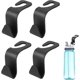 thumbnail image 1 of BRILLAR 4 ganchos negros para coche: asiento, almacenamiento, interior, reposacabezas, bolsa, 1 of 5