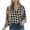Khaki, variant on UVEASISHA Plaid Tops for Women Lapel V Neck Long Sleeve Shirts Cotton Casual Business Work Shirt Dressy Trendy Going Out Blouses Christmas Gifts Green L