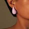 thumbnail image 4 of BNNG Acrylic Spray Painted Solid Color Water Droplet Shaped Earrings With A Design Feel For Women's Earrings Pineapple Stud Earrings Contemporary Sleek Hoop Earrings, 4 of 7