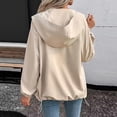 thumbnail image 5 of purcolt Women's Rain Jackets Diagonal Zip Long Sleeve Pullover Windbreaker Waterproof Hooded Jackets Casual Lightweight Oversized Travel Hiking with Kangaroo Pocket, 5 of 9