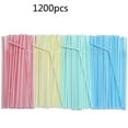 thumbnail image 2 of Plastic Drinking Straws 8 Inch Disposable Flexible Multicolor Striped BPA Free Bulk Pack of 1200 | Odorless Bendable Hot Cold Drink Straw for Parties, Restaurants, Bars, Kids, Adults, 2 of 9