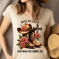 thumbnail image 4 of Walk By Faith Christian Western Cowboy Boots and Cross T-Shirt, White, Size S, 4 of 6