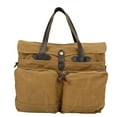 thumbnail image 5 of fenteer men\'s waterproof canvas briefcase - casual and stylish large capacity file bag Khaki, 5 of 8
