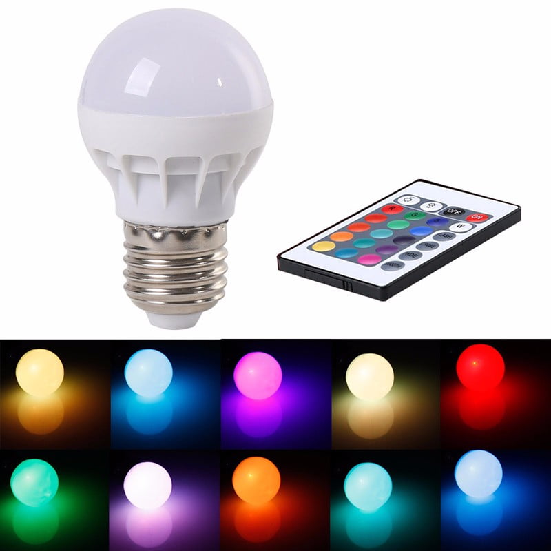 16 Color Changing LED Light Bulb with Remote Control Dimmable RGBW Multicolor LED Light 85265V