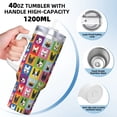 thumbnail image 3 of Pofeuu Colorful Bulldog Print 40oz Ice Bully With Handle And Straw Stainless Steel Vacuum Insulated Cup And 2 In 1 Straw Lid, 3 of 8