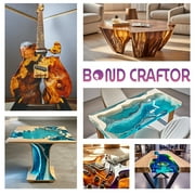Bond Craftor Deep Pour Epoxy Resin Kit, High Gloss Mirror Finish Resin for Crafts & Home Projects, 3 gal