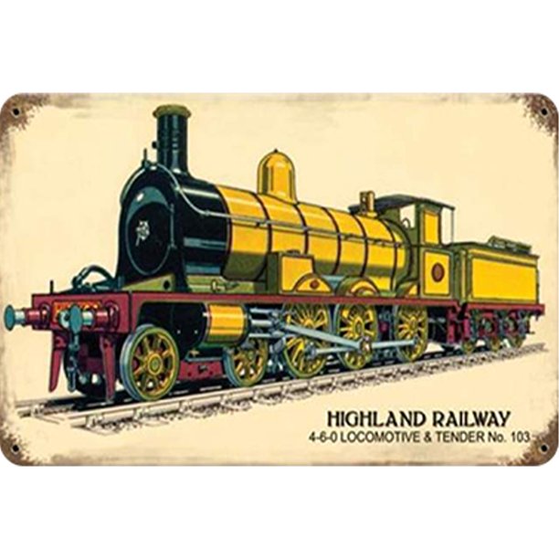 Train Metal Señal Hojalata Rectangular Pintura Hierro La Barra Del Hogar40x30cm