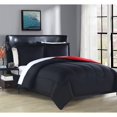 thumbnail image 5 of Hamilton Hall 18581704CMS-BKR 2 & 3 Piece Classic Solid Reversiable Comforter Set - Black, King Size, 5 of 5