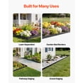 thumbnail image 6 of KFFKFF Galvanized Steel Landscape Edging, 10-Pack 40 x 4.5 Inch Metal Edging with 11 Mounting Clips, Durable Garden Edge Border for Flower Beds and Pathways, Black, 6 of 9